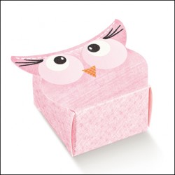 Favor Box for Newborn - Pink Owl